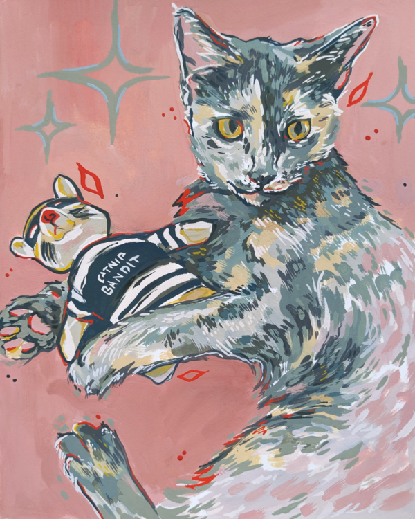 lexrthomas gouache pet custom portrait commissions cat rabbit cade harrison