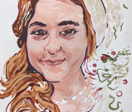 LRT Studio lexrthomas gouache portraitjuly michelle