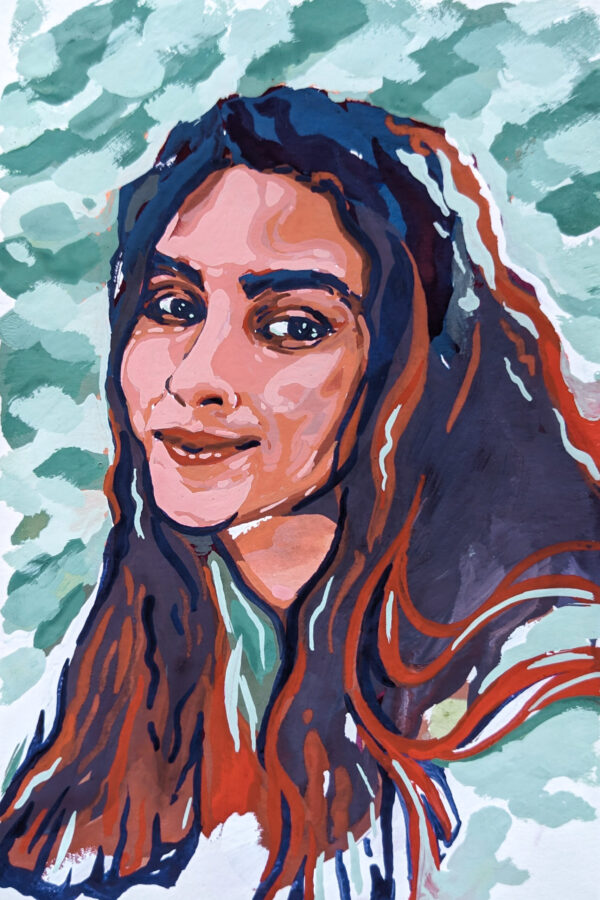 lexrthomas gouache portraitjuly